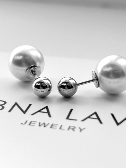 Pearl earrings Silver 925° (rhodium) 1D0192