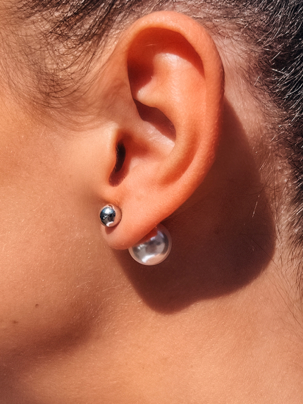 Pearl earrings Silver 925° (rhodium) 1D0192