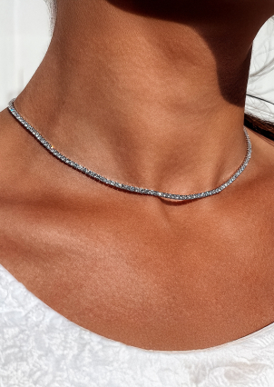 Кольє Фіаніт (5А) Срібло 925° (родій) 1901482