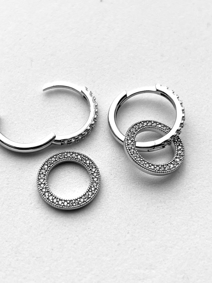 Kolczyki cyjanitowe Srebro 925° (rod) 106910