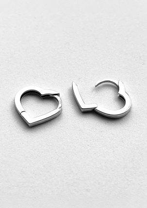 Сережки без вставок Срібло 925° (родій) 111510