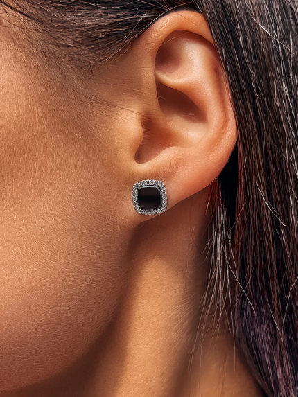 Cyanite earrings Silver 925° (rhodium) 112910