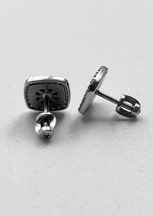 Сережки фіаніт Срібло 925° (родій) 112910