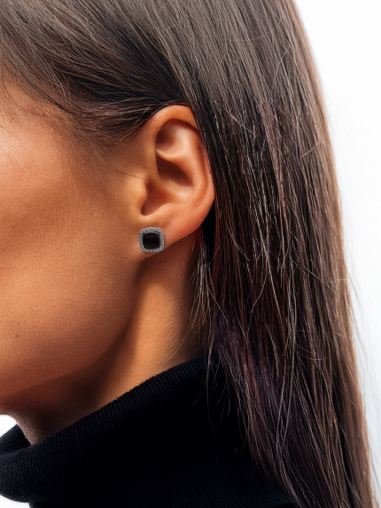 Cyanite earrings Silver 925° (rhodium) 112910