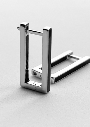 Enamel earrings Silver 925° (rhodium) 120420