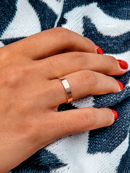 Каблучка без вставок Срібло 925° золото 375° 000236