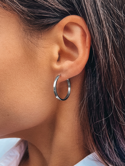 Kolczyki bez wkładek Srebro 925° (rod) 1-5206.0.2