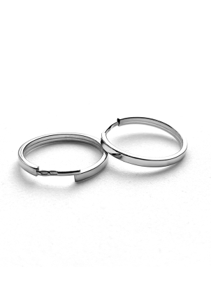 Сережки без вставок Срібло 925° (родій) 1-5206.0.2