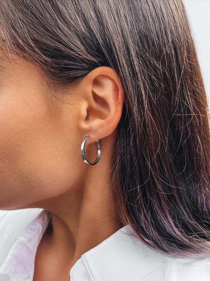 Kolczyki bez wkładek Srebro 925° (rod) 1-5206.0.2