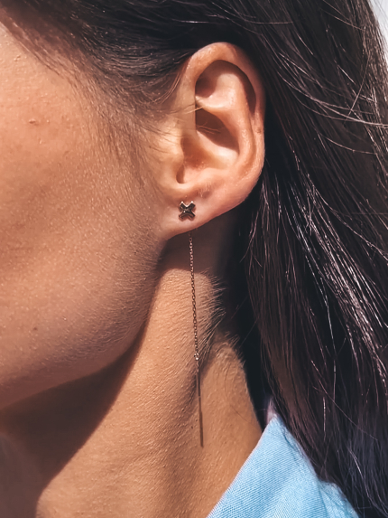 Kolczyki narzeczone (AAAA) Złoto 585° 001441