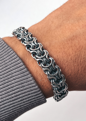 Браслет без вставок Срібло 925° (оксидоване) бр-28-1