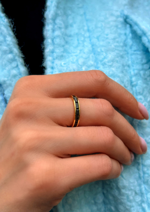 Каблучка фіаніт Срібло 925° (позолота) EQR2718R6