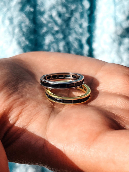 Pierścionek cyrkonia Srebro 925° (pozłacane) EQR2718R6