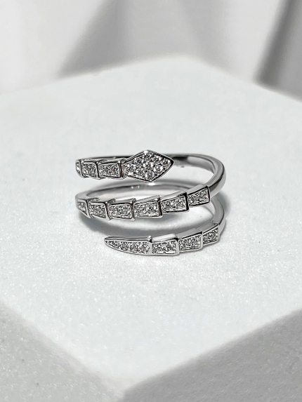 Pierścionek cyrkonia Srebro 925° (rod) 120012