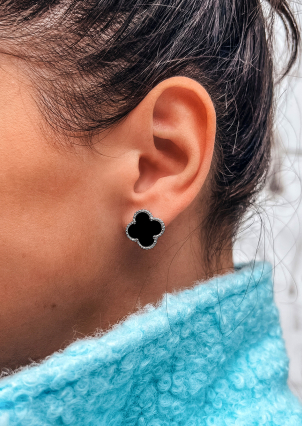 Сережки онікс Срібло 925° (родій) 520566ч