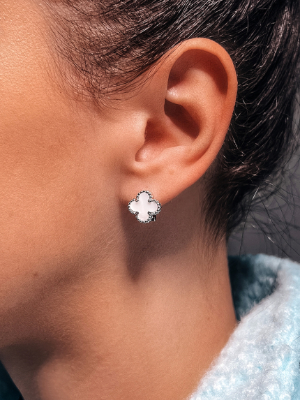 Kolczyki z perełkami Srebro 925° (rod) 9520251b