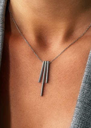 Кольє без вставок Срібло 925° (родій) 560287