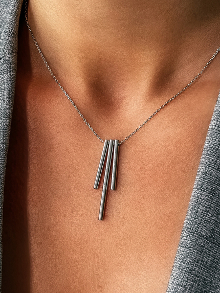 Кольє без вставок Срібло 925° (родій) 560287