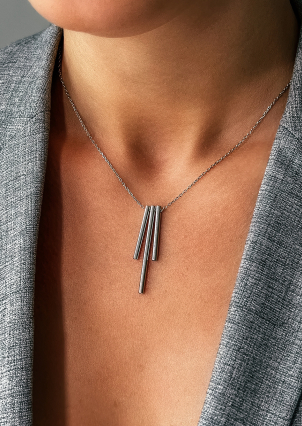 Кольє без вставок Срібло 925° (родій) 560287