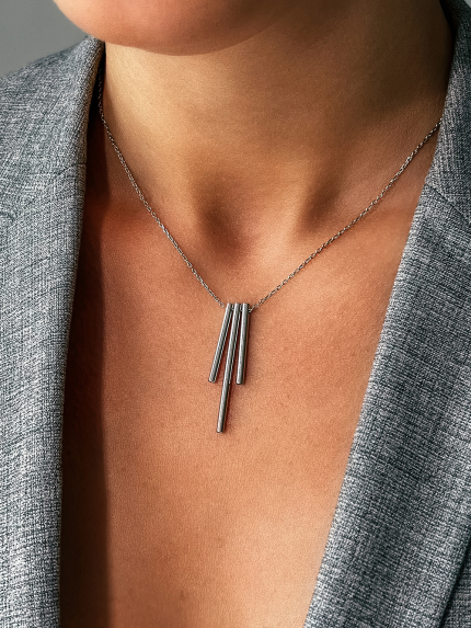 Кольє без вставок Срібло 925° (родій) 560287