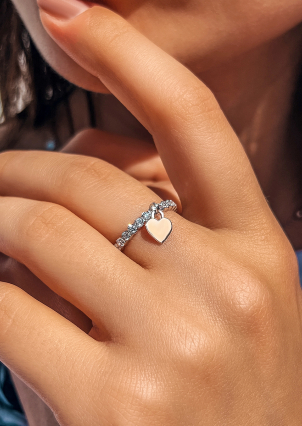 Каблучка фіаніт Срібло 925° золото 375° 054710