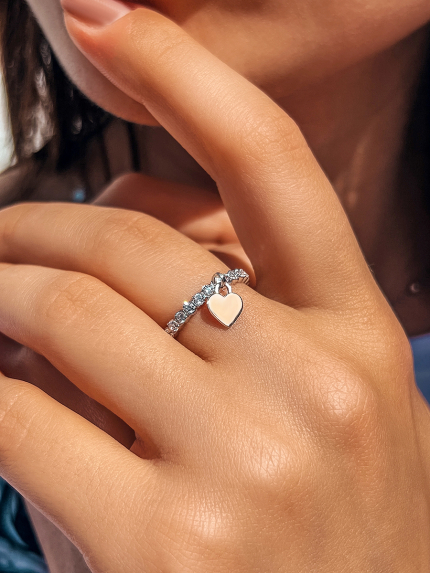 Ring cubic zirconia Silver 925° gold 375° 054710