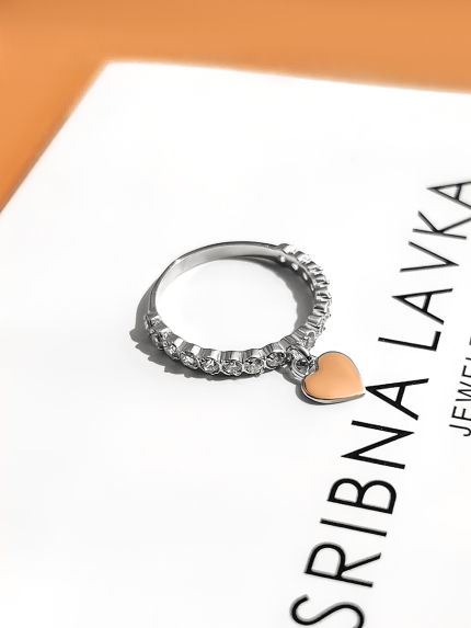 Ring cubic zirconia Silver 925° gold 375° 054710