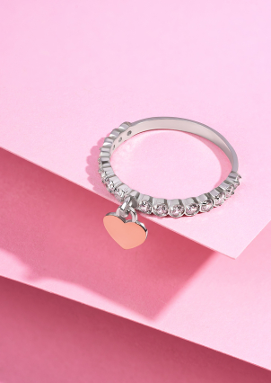 Каблучка фіаніт Срібло 925° золото 375° 054710