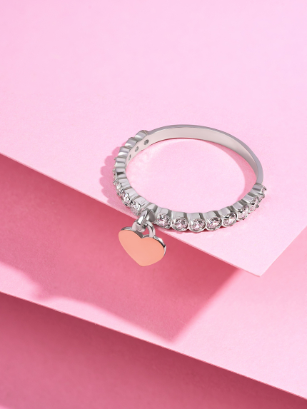 Ring cubic zirconia Silver 925° gold 375° 054710