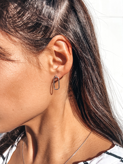 Earrings without inserts Silver 925° (rhodium) 123410