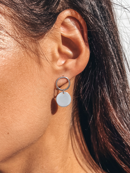 Earrings without inserts Silver 925° (rhodium) 104450