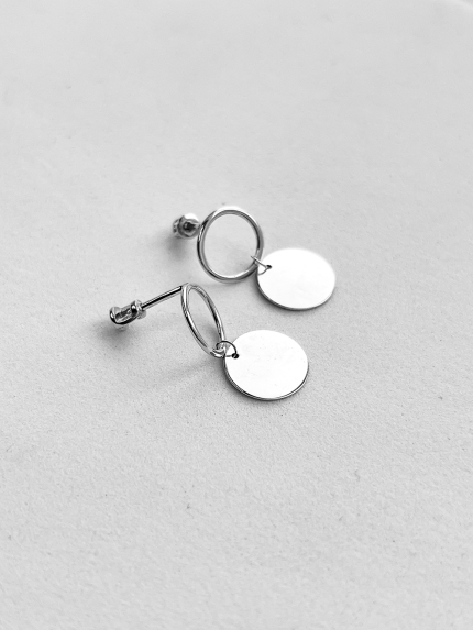 Earrings without inserts Silver 925° (rhodium) 104450