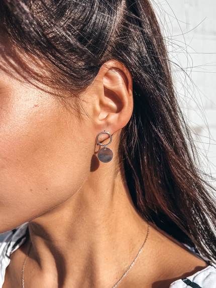 Earrings without inserts Silver 925° (rhodium) 104450