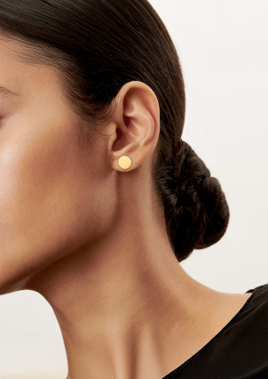 Сережки без вставок Срібло 925° золото 375° 616с