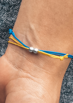 Браслет без вставок Срібло 925° (родій) 040бр