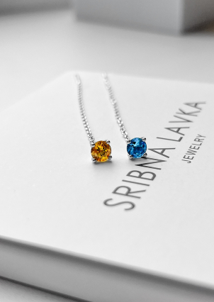 Сережки фіаніт Срібло 925° (родій) 045295