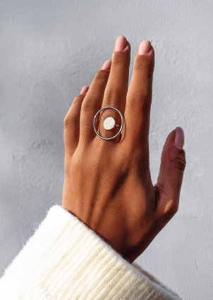 Ring without inserts Silver 925° (rhodium) 81709