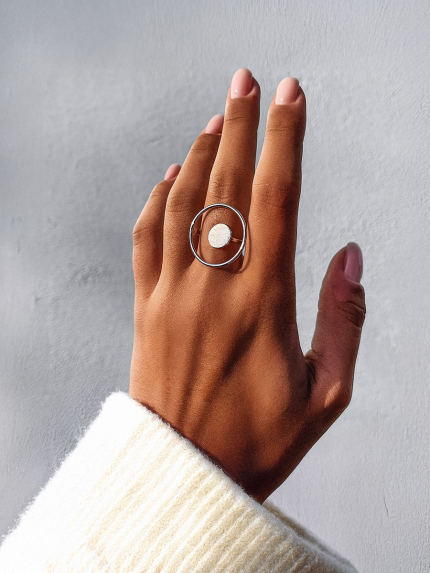 Ring without inserts Silver 925° (rhodium) 81709