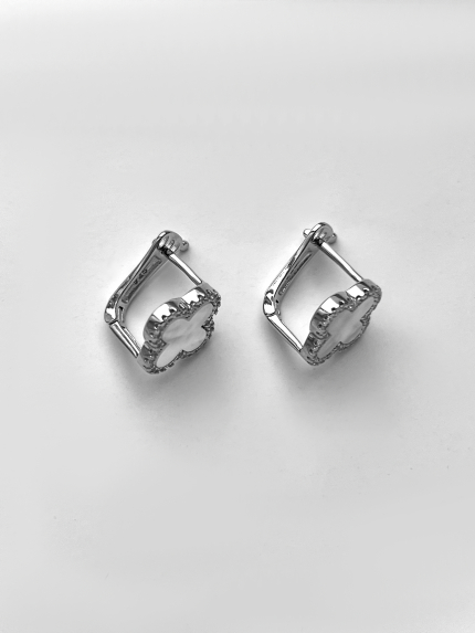 Kolczyki z perełkami Srebro 925° (rod) 520896b