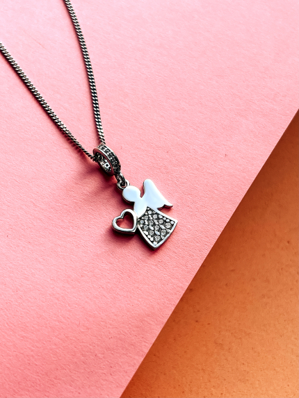 Zawieszka cyrkonia Srebro 925° (rod) 000557