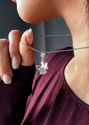 Підвіс фіаніт Срібло 925° (родій) 000557