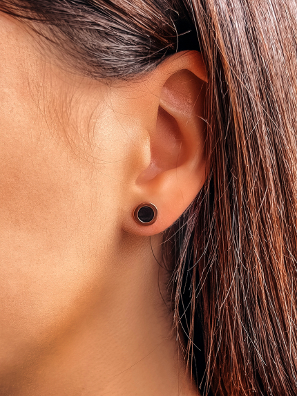 Enamel earrings Silver 925° gold 375° 001287