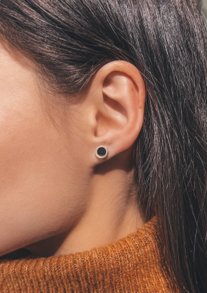 Сережки емаль Срібло 925° золото 375° 001287