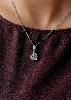 Підвіс Намистина фіаніт Срібло 925° (родій) 000613