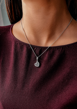 Підвіс Намистина фіаніт Срібло 925° (родій) 000613