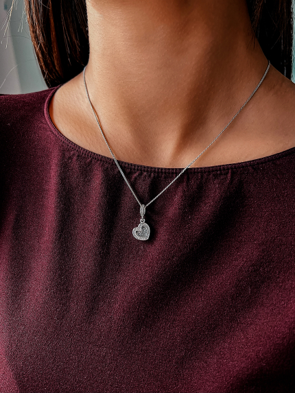 Підвіс Намистина фіаніт Срібло 925° (родій) 000613