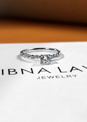 Каблучка Фіаніт (5А) Срібло 925° (родій) ARP06P7