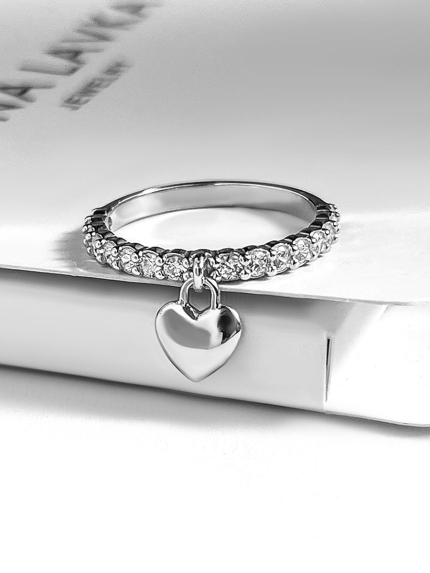 Каблучка фіаніт Срібло 925° (родій) 069810