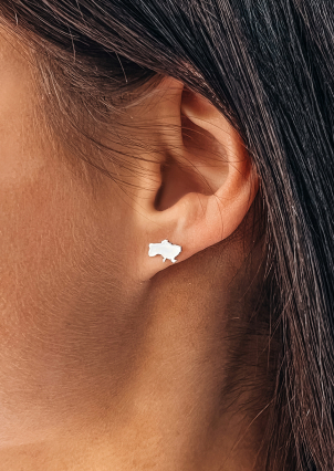 Сережки без вставок Срібло 925° (родій) 126710