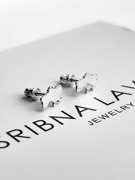 Earrings without inserts Silver 925° (rhodium) 126710